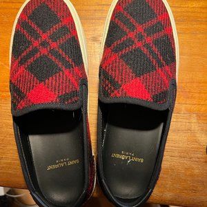 Men's Saint Laurent houndstooth slip ons